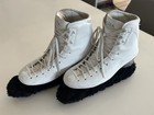 Aura Womens Figure Ice Skates Size 7 White John Wilson Gold Seal Blades