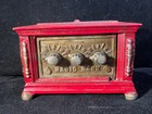 Rare Vintage 1920 s Kenton Toys Cast Iron Three Dial Radio Bank Original Paint