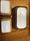 Pyrex Refrigerator Dish Set Of 3 W  Lids Vintage Woodland 