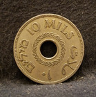 1935 Palestine  british Mandate  10 Mils  George Vi  Decent Grade  Km-4  pa2 