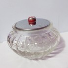 Antique Clear Glass Powder Jar