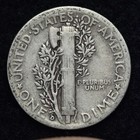 1936-d Mercury Silver Dime Good   Vg Free Shipping 