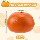 6pcs Faux Oranges Decor Plastic Artificial Fruit Realistic Lifelike Decorativ   