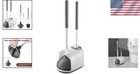 Toilet Plunger And Brush Set With Holder Bathroom Cleaning Tools Combo White