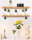 4 Pack Pipe Floating Shelf Bracket Heavy Duty Black L Brackets Iron Shelving