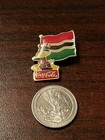 Vintage 1984 Los Angeles Olympics Coca Cola Sam Eagle Gambia Flag Lapel Pin