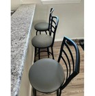 Set Of 3 Swivel Bar Stools Adjustable Height Gray Counter Height Kitchen Chairs