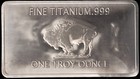 Rare Mint 1 Oz Troy Ounce Titanium Bullion Bar 999 Pure Fine