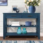 Console Sofa Table Buffet Sideboard With 2 Storage Drawers And 2 Tiers Shelves