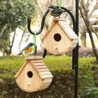 2 Pack Bird House Outside Wooden Birdhouse Set Of 2  Hanging Birdhouses Wood 