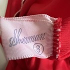 60-s Sherman Red Nylon Bloomer Panty Grandma Panties Size 8 Vintage