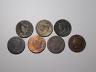 7 Old Large Cents  partial Dates   No Dates  Mixed Lot