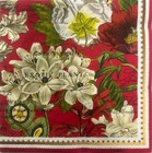 Two Single Cocktail Napkins For Decoupage Christmas Winter Botanical Floral Red