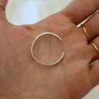 Women Wear Adjustable Half Band Solid Toe Ring In 925 Sterling Silver