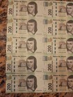 2017 Mexico  200 Pesos  10  Crispy Unc Consecutive Bank Notes   185 00 Grate Set