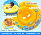 My Baby Float Inflatable Baby Swim Ring Yellow Double Air Chamber 55cm