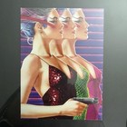 Syd Brak Three Girls And A Gun Retro 80s Airbrush Artist 9 5  X 7  Wall Decor