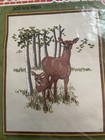 Vintage Sunset Stitchery Kit Doe And Fawn 1976 Deer Embroidery Sunset Designs