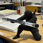 Ninja Warrior Pen Holder  3d Printed Desk Organizer Stand Desk Ornament Gift