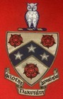 Phi Gamma Delta          Fiji Fraternity Bullion Raised Patch On Red Felt 8    X 10   