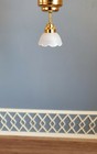 Dollhouse Miniature Battery Light Hanging Ceiling Flower Shade Lamp 1 12 Scale