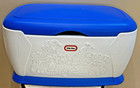     rare    vintage    little Tikes    blue White Toy Box    original Model    large     nice