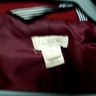 J crew Red Wine Wool Blend Full Zip Pea Coat Long Jacket Size 12