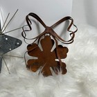 Rustic Metal Christmas Ornaments Set Of 3 Snowflake Star Happy Holiday