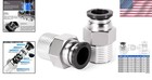 Tailonz 3 8  Od X 1 4  Npt Push-to-connect Fittings     2 Pack Of  Quality