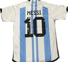 Lionel Messi  Signed  Argentina World Cup 2022  Jersey Beckett Coa