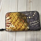 Vera Bradley Zip-around Quilted Painted Feathers Pattern Women s Wallet