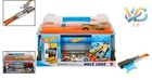 Hot Wheels Race Case Track Set With 2 Cars   Dual Launchers Portable Storage