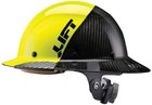 Lift Safety Dax Carbon Fiber Full Brim 50-50  yellow black  New  blemished 