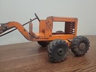  1950 s Vintage Structo Road Grader Scraper Orange Metal Parts Resto 