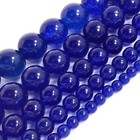 Royal Blue Jade Spacer Round Loose Bead 15  4mm 6mm 8mm 10mm 12mm Gemstone Dark