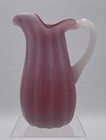      7 75  Heritage Cranberry Mist Rossi Artisitca Glass Pitcher Opalescent        