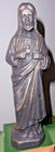 Vintage 8 1 5    Jesus Christ Statue Figure Religious Handmade Black Gold Statue