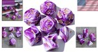 Complete Acrylic Polyhedral Dice Set For D d - 7 Pieces With Travel-friendly Bag