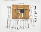 Ww1 Ww2 Antique Surgical Medical Tool Instrument Set Field Gear Military Canvas