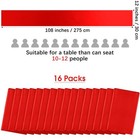 Red Satin Silk Table Runner Wedding Banquet Party Decoration 12x108 In 4 Pcs