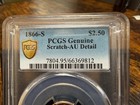 1866-s Liberty Head Quarter Eagle  2 5 Pcgs Scratch-au Detail