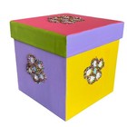 Gift Box Storage Box Keepsake Box Glitter Flowers Trinket Box Birthday Gift Box