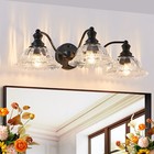 Vanity Light 24  3 Lights For Bathroom Black Farmhouse Mirror Wall Lamp Fixture