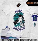 Shirt To Match Aj 5 Grape 2025 Sneaker Matching Tee Move In Silence T-shirt