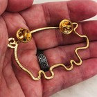 Gold Tone Pig Outline Lapel Pin - Great For Farmer Festival Or Fair