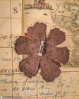 Brown   Blue Leather Steampunk Flower Pin Vintage Coin Costume Hat Lapel