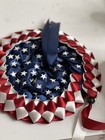 Graduation Lei  Usa Flag Ribbon  Red White And Blue With Stars
