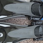 Cressi Frog Plus Adjustable Open Heel Scuba Diving Fins Gray black Pair