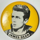 1960s James Dean Left Facing Portrait 3 5  Celluloid Pinback Button