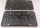 Pair Of 1970 Virginia License Plates Black Background white Text Set Of 2